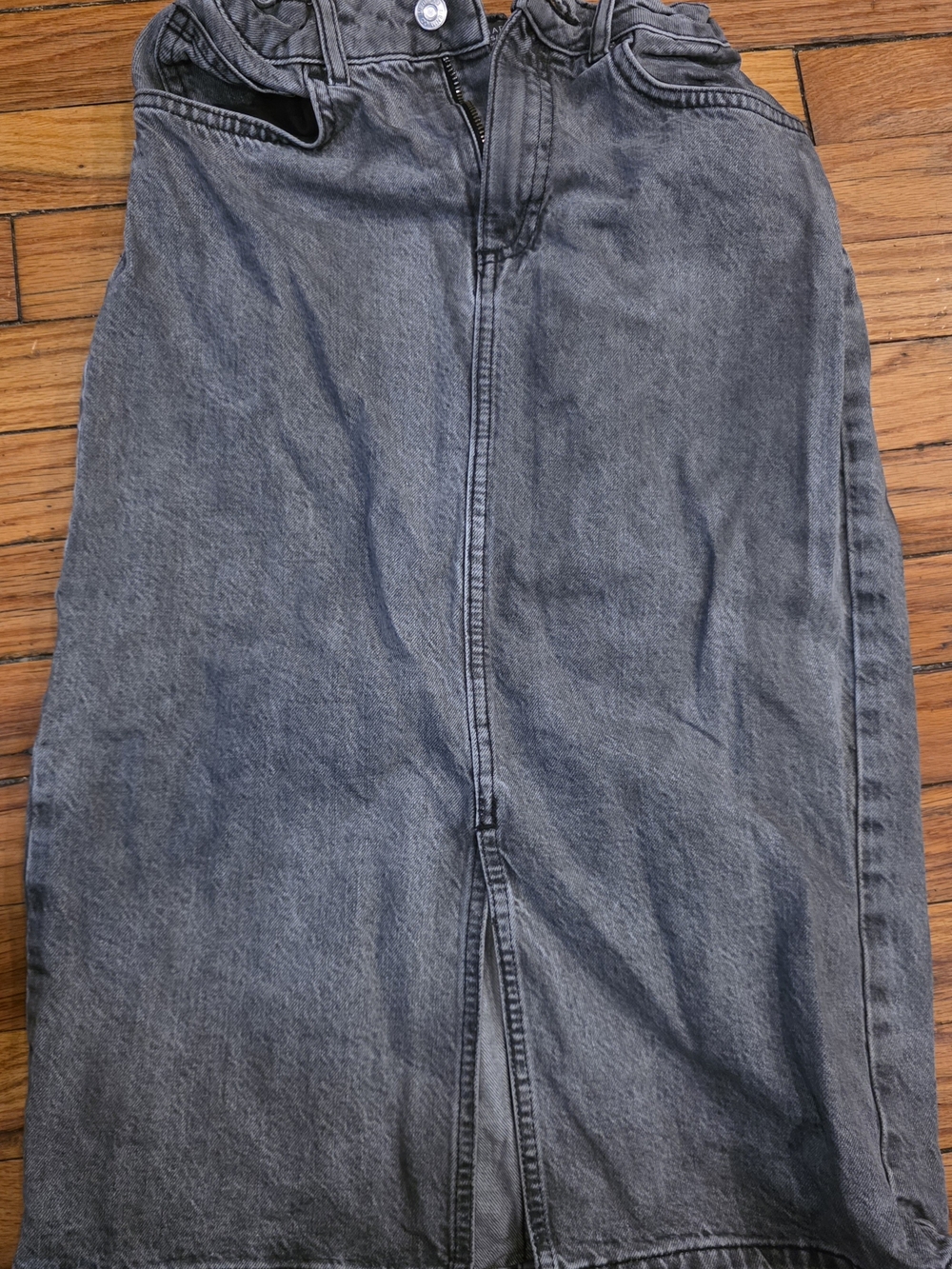 Primark Girls Gray Jean Knee Skirt
